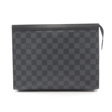 LOUIS VUITTON Pochette Voyage MM business clutch bag N41696 Damier graphite BK