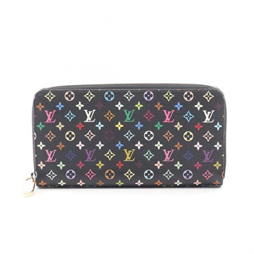 LOUIS VUITTON Zippy wallet Around long purse M60244 Monogram Multicolore Noir
