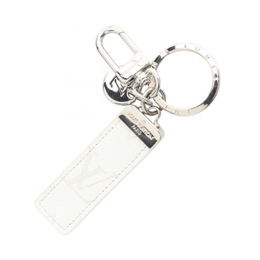 LOUIS VUITTON Neo LV Club key ring M01347 Taiga leather White Blanc Used mens