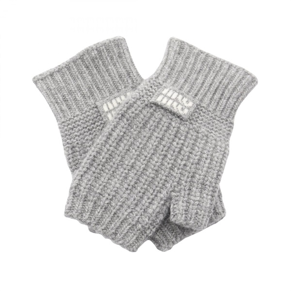 Miu Miu Gloves wool cashmere Gray Used Women size 5 1/2