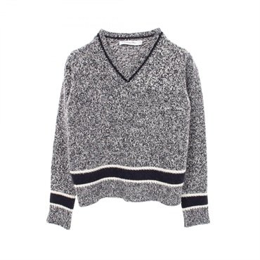 Christian Dior knitwear sweater #34 054S01AM303 wool cashmere Navy White Used