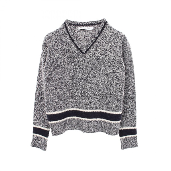 Christian Dior knitwear sweater #34 054S01AM303 wool cashmere Navy White Used