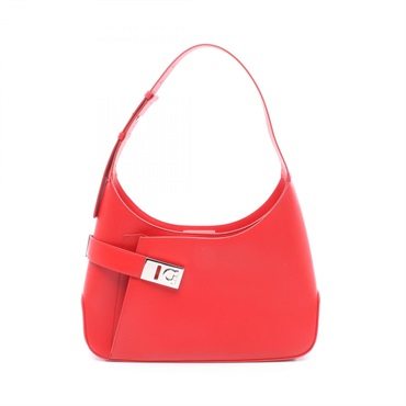 Salvatore Ferragamo Gancini hobo Shoulder Bag 215492 leather Red Used Women