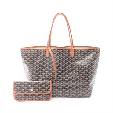 GOYARD Saint Louis PM Tote Bag canvas leather Black Brown Multicolor Used Women
