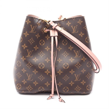 LOUIS VUITTON Neonoe Shoulder crossbody Bag M44022 Monogram leather rose poudre