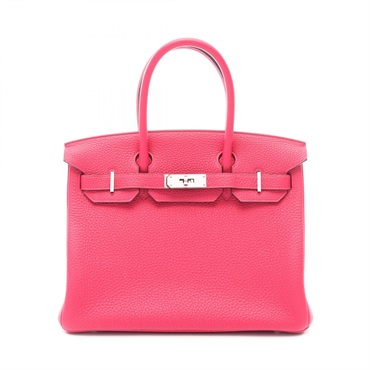 HERMES Birkin 30 Handbag Togo leather Pink Framboise SHW Used Women Z