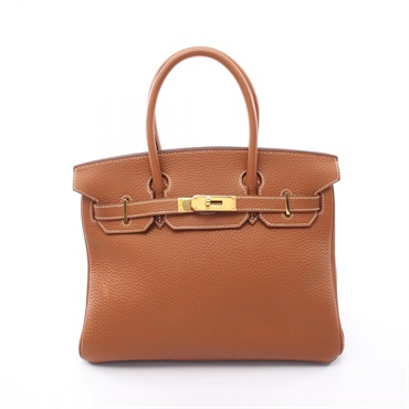 HERMES Birkin 30 Handbag G Togo leather Gold Used Women GHW