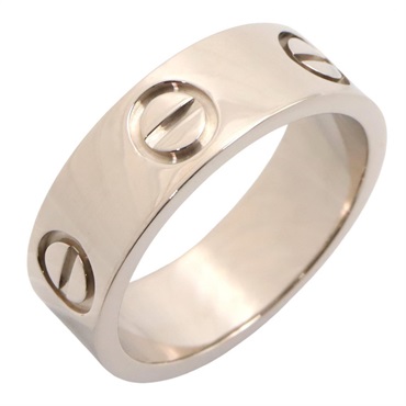 CARTIER Love Ring 18KWG White Gold Used Women US size 4 #47