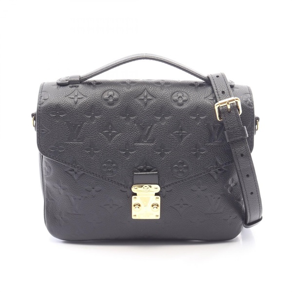LOUIS VUITTON Pochette Metis MM Shoulder Handbag M41487 Monogram leather Black