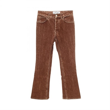 LOEWE Washed velour button fly Denim pants #44 H526Y11X81 cotton Brown Used mens