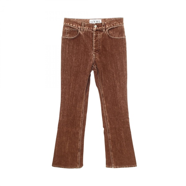 LOEWE Washed velour button fly Denim pants #44 H526Y11X81 cotton Brown Used mens