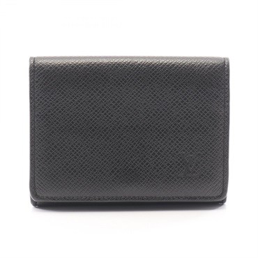 LOUIS VUITTON Emveloppe carte de Visite NM Card Case M64595 Taiga Noir used LV