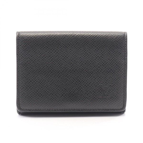 LOUIS VUITTON Emveloppe carte de Visite NM Card Case M64595 Taiga Noir used LV