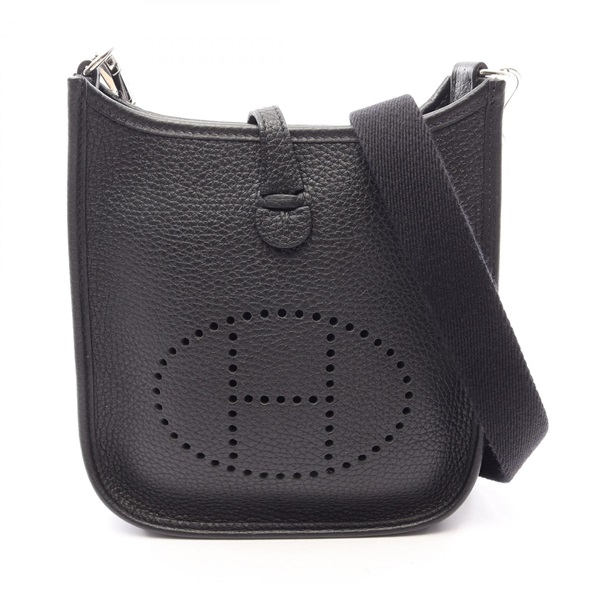 HERMES Evelyne Amazon TPM Shoulder Bag Clemence leather Black Used Women SHW Z