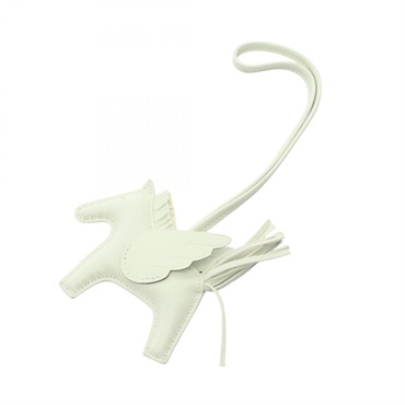 HERMES Rodeo Pegasus PM bag charm B Agneau millo leather Swift Vert Fizz Used