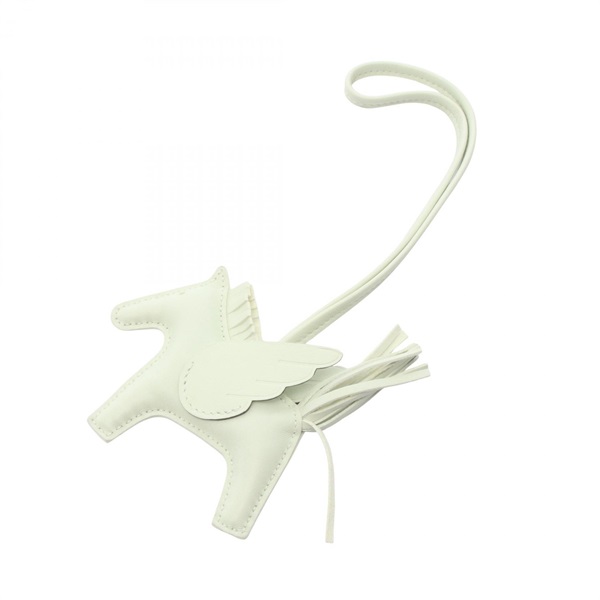 HERMES Rodeo Pegasus PM bag charm B Agneau millo leather Swift Vert Fizz Used