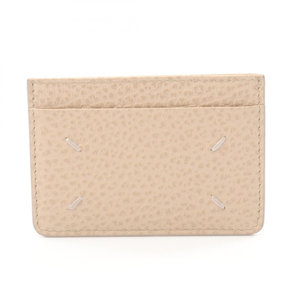 Maison Margiela 11 4 stitches Card Holder SA1VX0005 leather Beige Used unisex