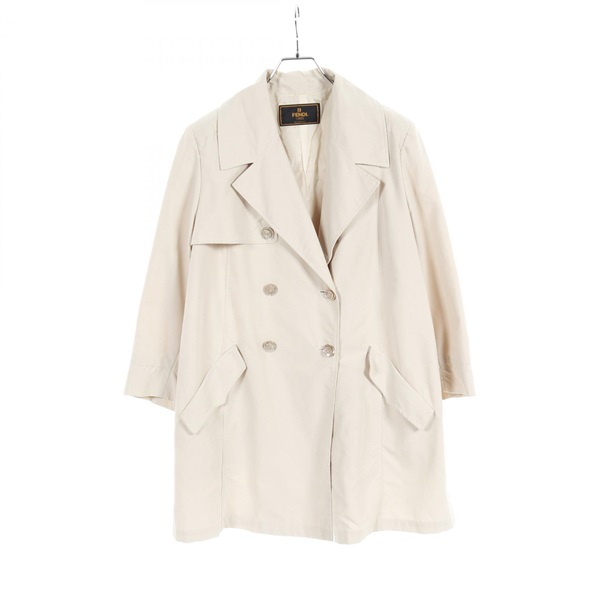 FENDI Trench coat polyester Beige Used Women #6