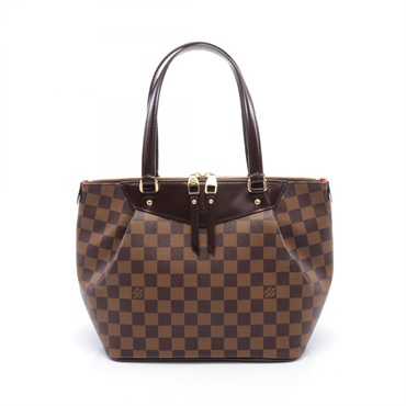 LOUIS VUITTON Westminster PM Tote Bag Damier canvas Brown Ebene Used Women LV