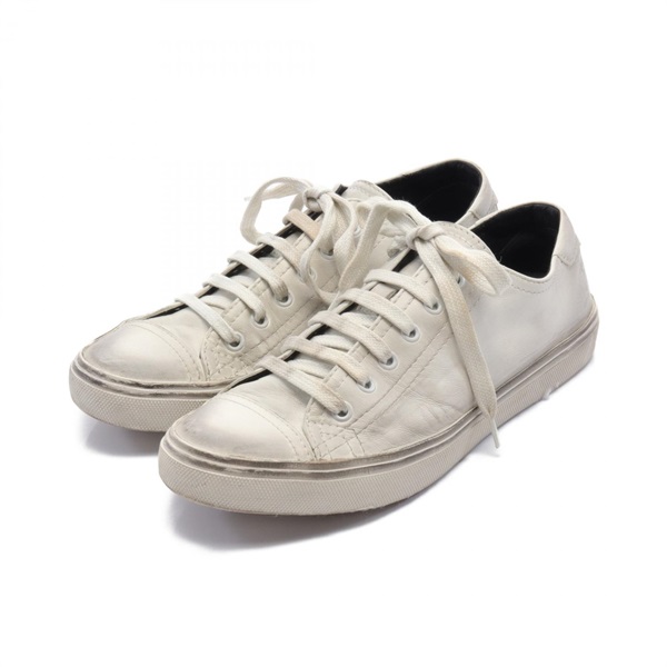 SAINT LAURENT PARIS Malibu sneakers ＃38 lace-up shoes leather White Used