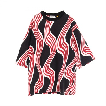 MONCLER MONCLER GENIUS 1 JW ANDERSON T-shirt cotton Black Red White Used mens #S
