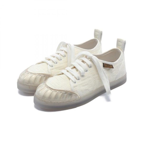 FENDI Zucca sneakers shoes Fabric White Used Women size 35