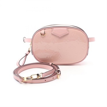 LOUIS VUITTON Belt waist bag M90531 Vernis leather Pink Rose valerine Used women