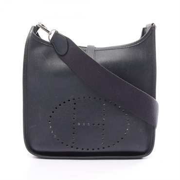 HERMES Evelyne 1 Ann PM Shoulder Bag Epsom Epsom Navy Used Women J SHW