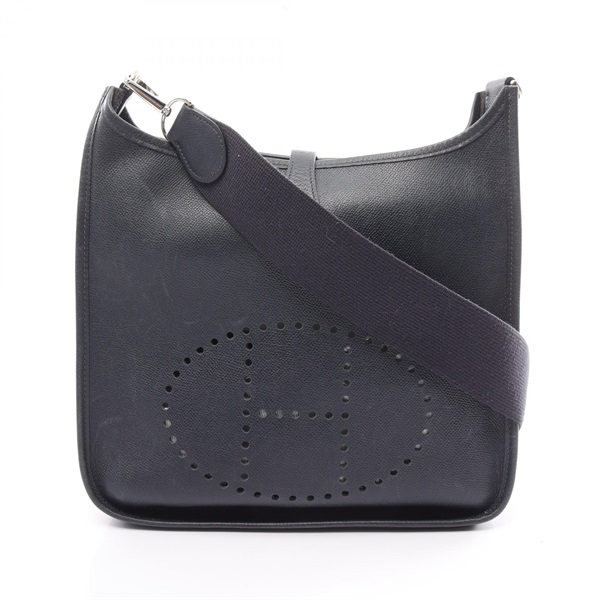 HERMES Evelyne 1 Ann PM Shoulder Bag Epsom Epsom Navy Used Women J SHW