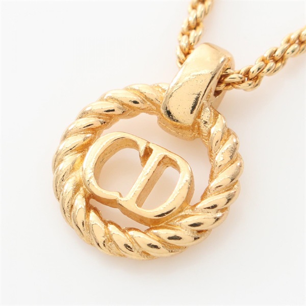 Dior CD logo Necklace Gold Plated Used pendant women