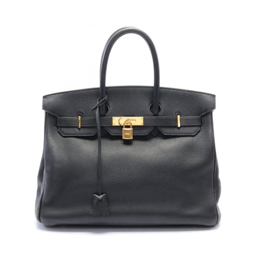 HERMES Birkin 35 Handbag Togo leather Black Used Women C GHW