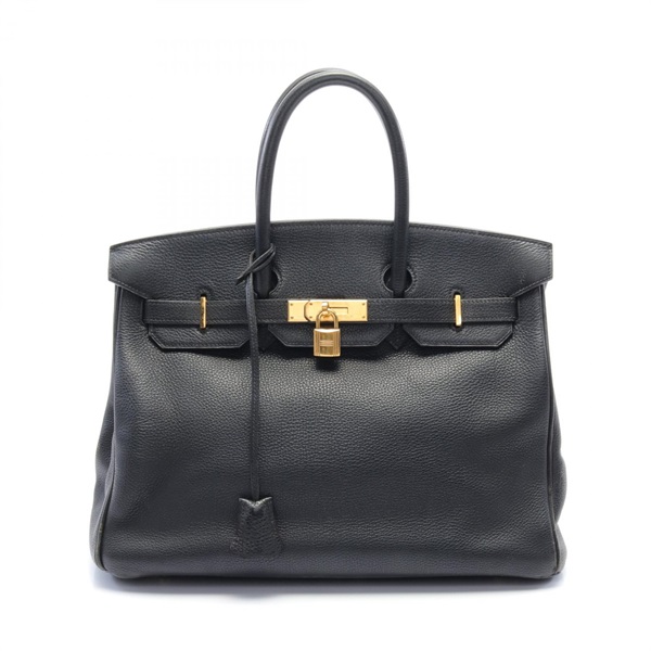 HERMES Birkin 35 Handbag Togo leather Black Used Women C GHW