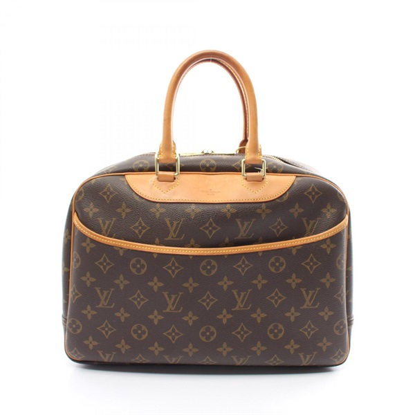 LOUIS VUITTON Deauville Bowling Vanity Hand bag M47270 Monogram brown used LV