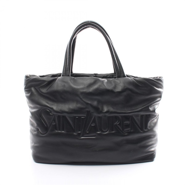 SAINT LAURENT Tote Bag 756269 Lamb leather Black Used mens