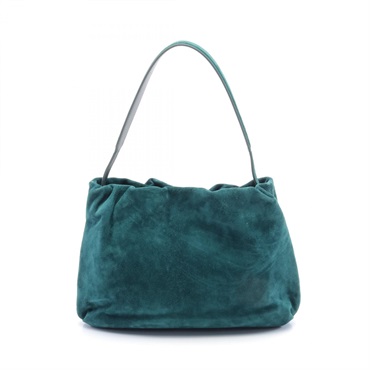 THE ROW BOURSE BAG Shoulder Bag Suede leather Green Used Women