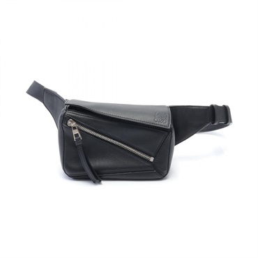 LOEWE Puzzle Bumbag Mini Waist bag B510EB1X03 leather Black Used Women