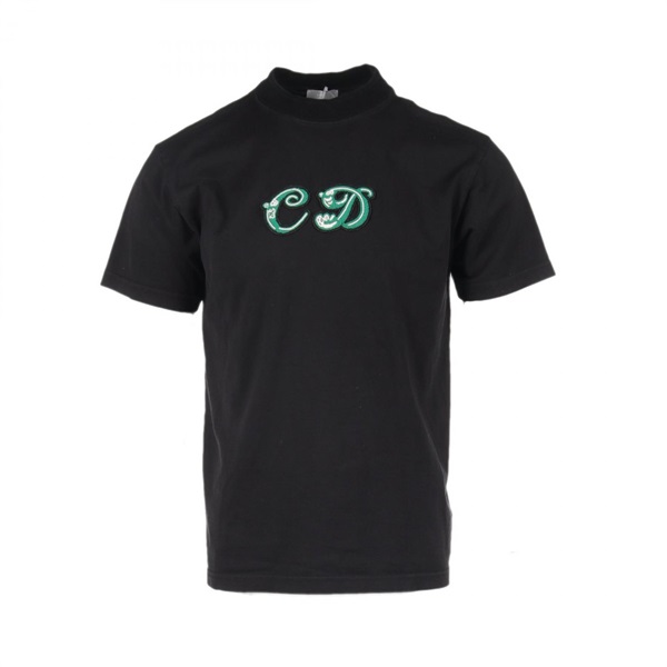 Christian Dior KENNY SCHARF BEADS CD LOGO T-shirt 193J649A0677 cotton Black #S