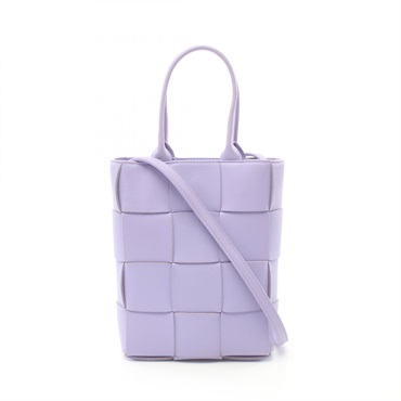 BOTTEGA VENETA Mini Cassette Tote Hand shoulder bag 709341 leather lavender
