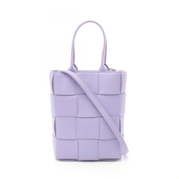 BOTTEGA VENETA Mini Cassette Tote Hand shoulder bag 709341 leather lavender