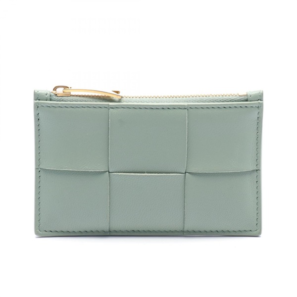 BOTTEGA VENETA Maxi Intrecciato coin purse wallet 681010 leather Green Used