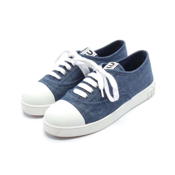 Miu Miu sneakers Shoes denim Navy Used Women #38 1/2