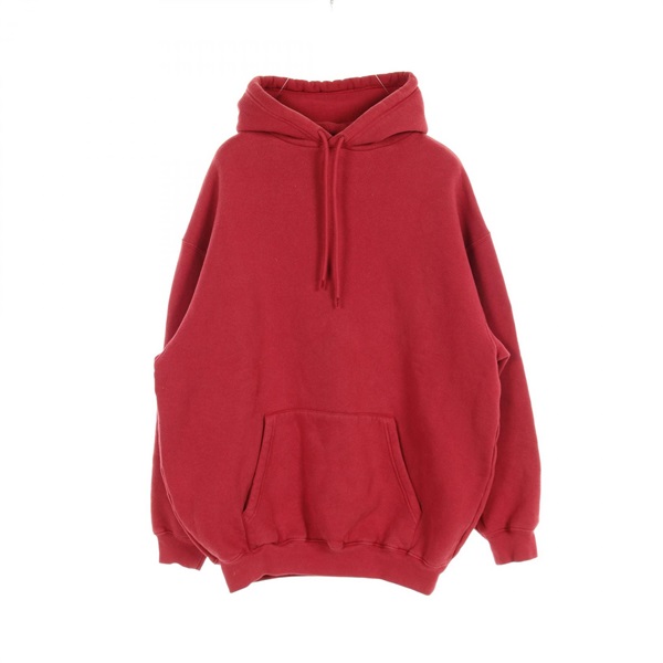 BALENCIAGA Hoodie Tops Parker 556143 cotton Bordeaux red Used mens Size M logo