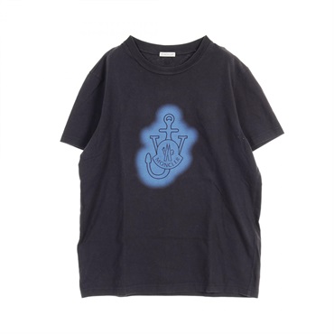 MONCLER GENIUS 1 JW Anderson spray logo T-shirt 8C00005 cotton Navy Women #L