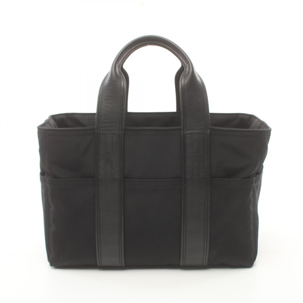 HERMES Acapulco PM Tote Bag Nylon leather Black Used