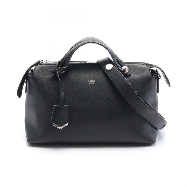 FENDI BY THE WAY MEDIUM 2way shoulder Hand bag 8BL124 leather Black Used