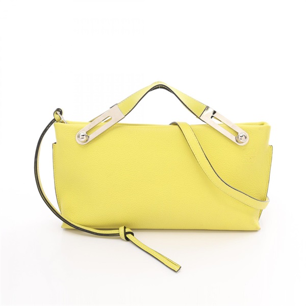 LOEWE Missy Small 2way Shoulder Hand bag 32712KBS28 leather Yellow Used Women