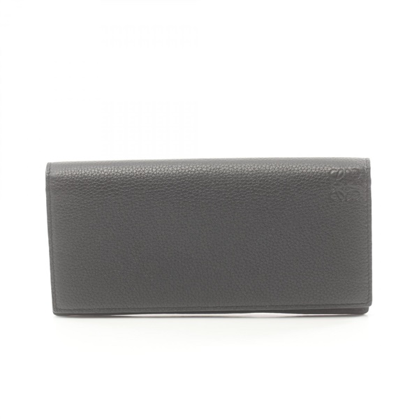 LOEWE Long Horizontal Bifold long wallet C660978X01 leather Black Used mens