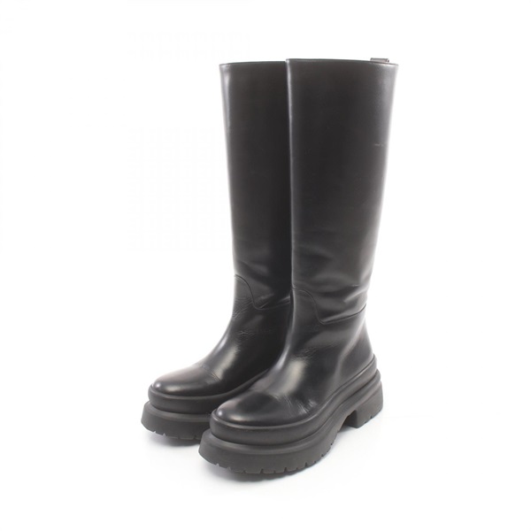 Valentino Garavani Unique Form long boots #37 US size WW0S0DB3 leather Black