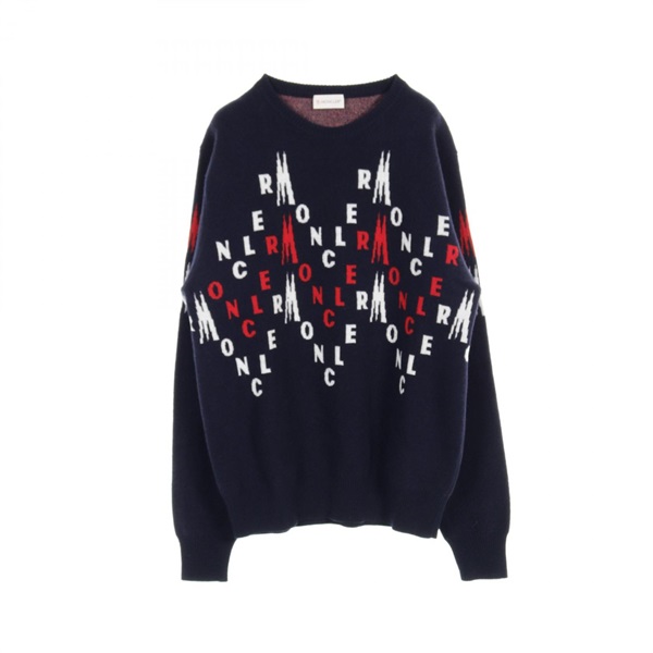 MONCLER knitwear Sweater 9041700 wool Navy Used mens #S