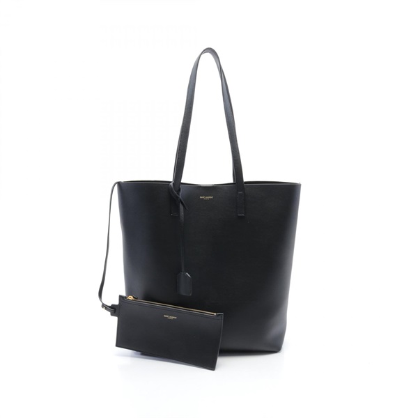 SAINT LAURENT PARIS SHOPPING shoulder MEDIUM N S Tote Bag 600306 leather Black